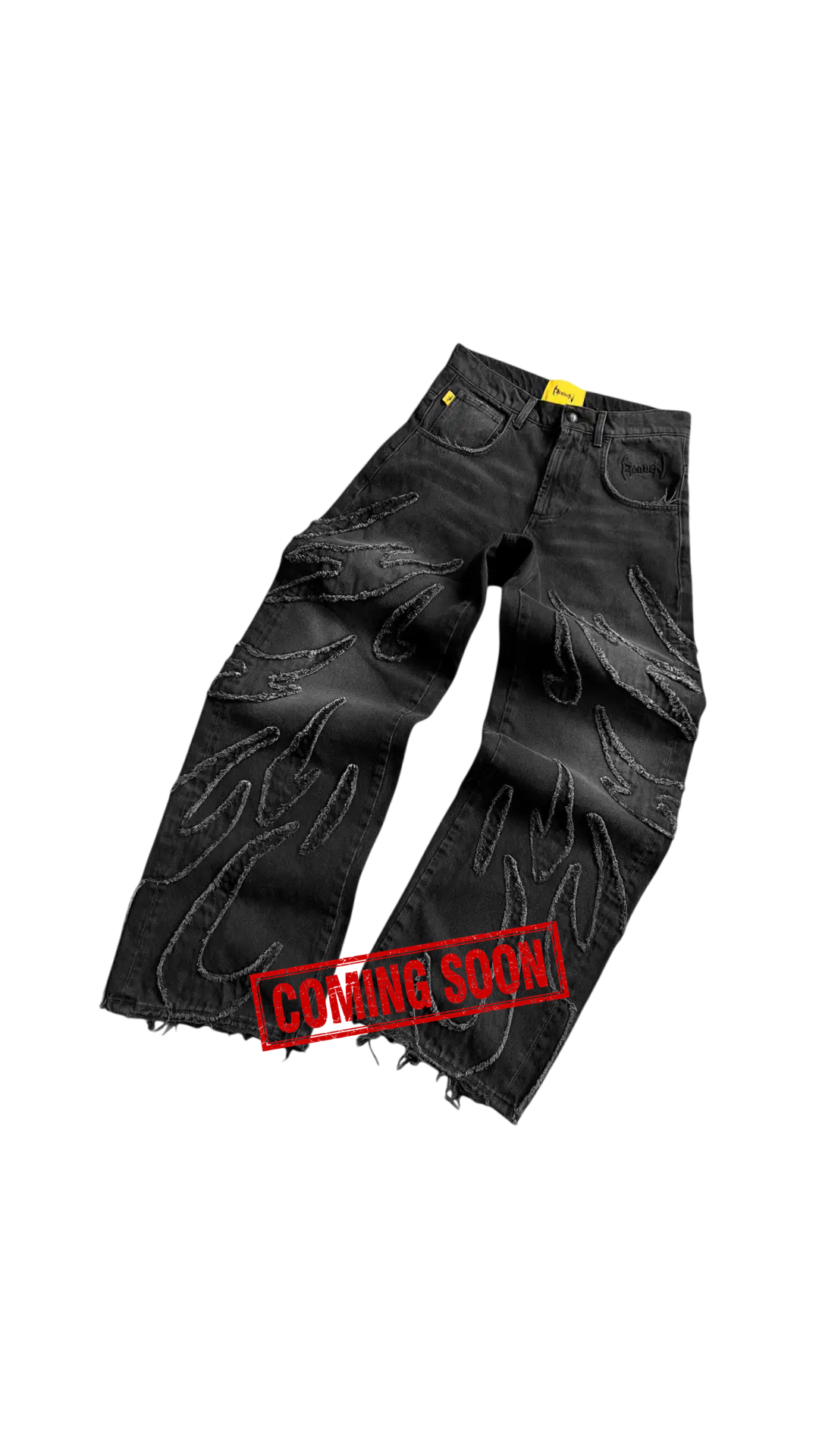 "fire" jean black denim