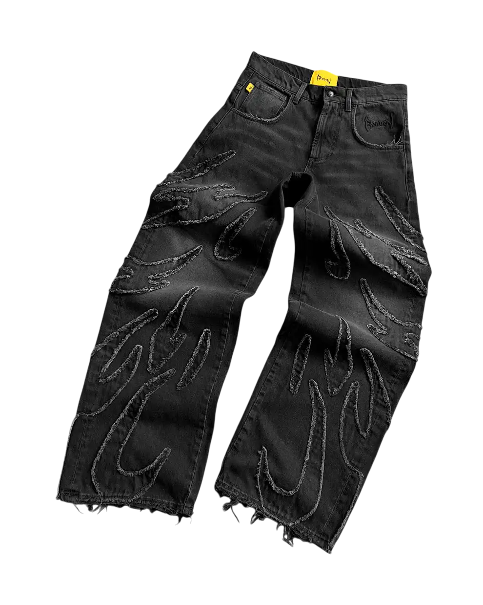 "fire" jean black denim