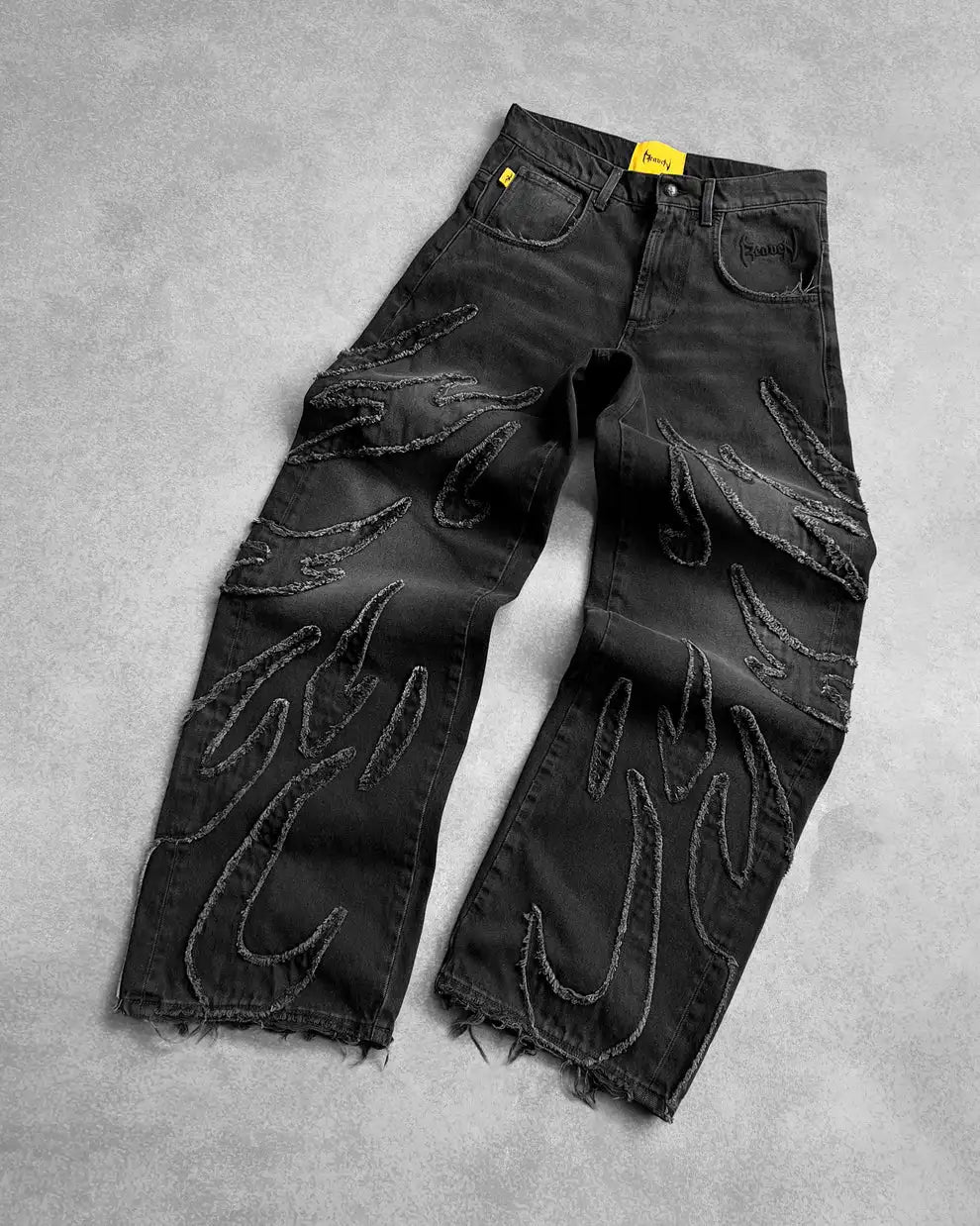 "fire" jean black denim